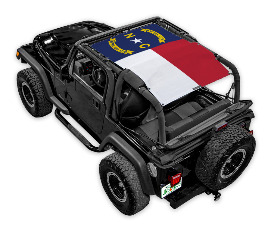 SPIDERWEBSHADE Jeep Wrangler TJ State Flag North Carolina 1997–2006