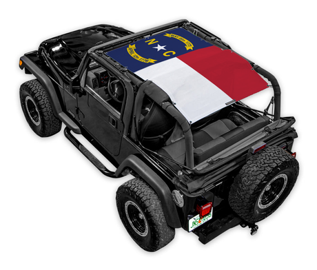 SPIDERWEBSHADE Jeep Wrangler TJ State Flag North Carolina 1997–2006