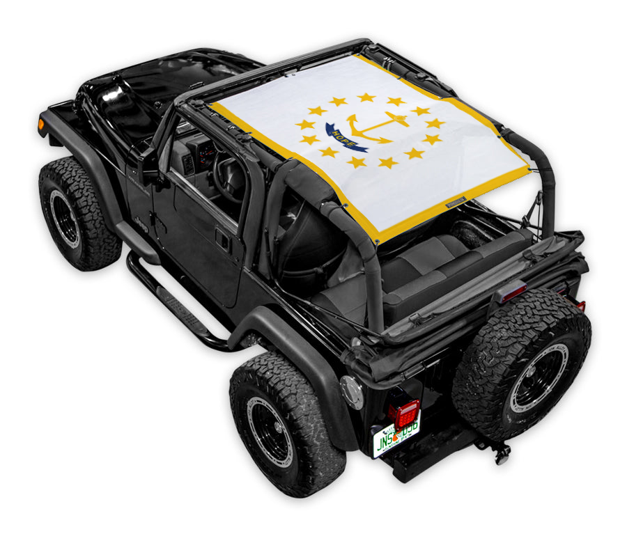 SPIDERWEBSHADE Jeep Wrangler TJ State Flag Rhode Island 1997–2006