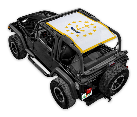 SPIDERWEBSHADE Jeep Wrangler TJ State Flag Rhode Island 1997–2006