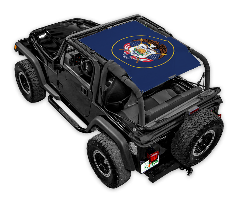 SPIDERWEBSHADE Jeep Wrangler TJ State Flag Utah 1997–2006