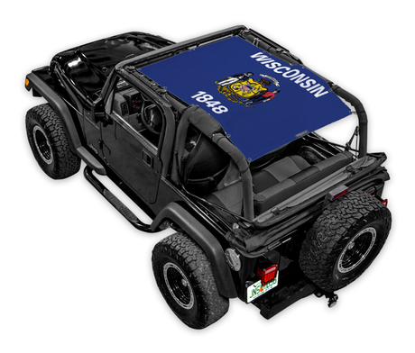 SPIDERWEBSHADE Jeep Wrangler TJ State Flag Wisconsin 1997–2006
