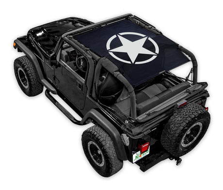 SPIDERWEBSHADE Jeep Wrangler TJ Oscar Mike Solid Black 1997–2006