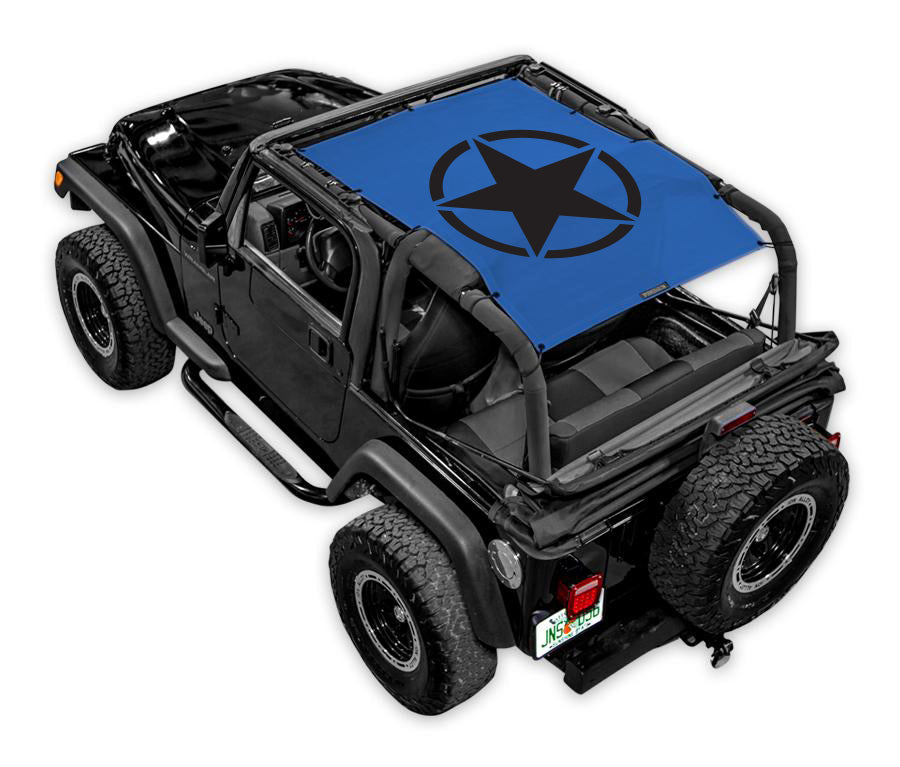 SPIDERWEBSHADE Jeep Wrangler TJ Oscar Mike Solid Blue 1997–2006