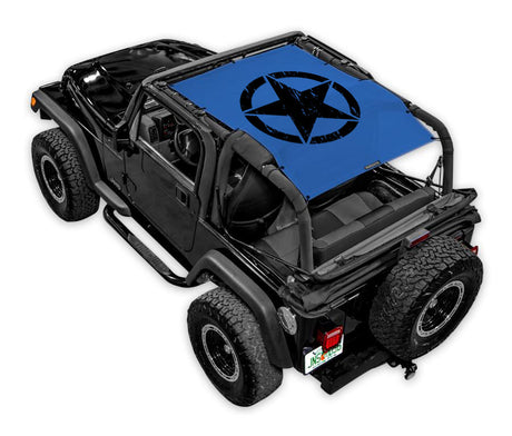SPIDERWEBSHADE Jeep Wrangler TJ Oscar Mike Distressed Blue 1997–2006