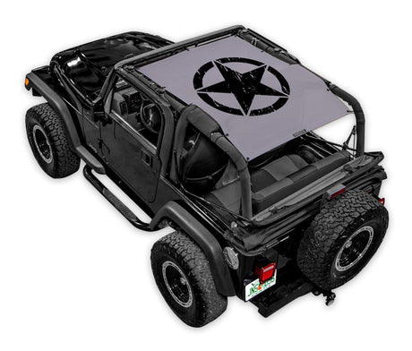 SPIDERWEBSHADE Jeep Wrangler TJ Oscar Mike Distressed Grey 1997–2006