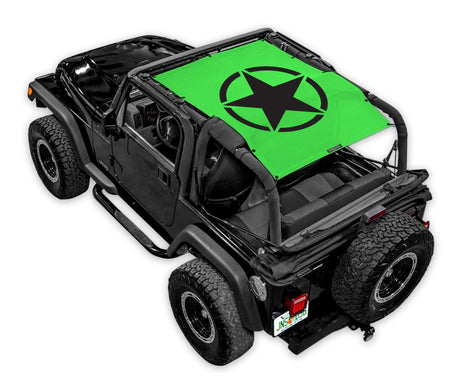 SPIDERWEBSHADE Jeep Wrangler TJ Oscar Mike Solid Green 1997–2006