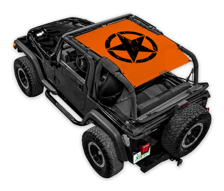 SPIDERWEBSHADE Jeep Wrangler TJ Oscar Mike Distressed Orange 1997–2006