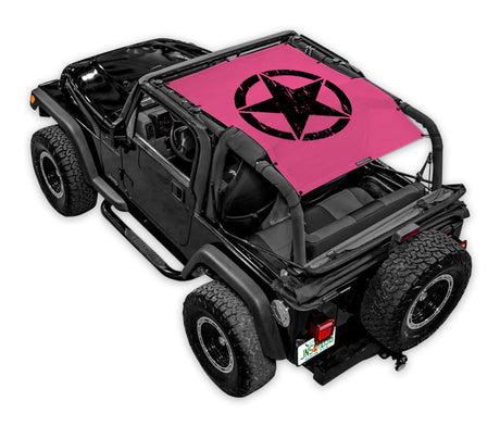 SPIDERWEBSHADE Jeep Wrangler TJ Oscar Mike Distressed Pink 1997–2006