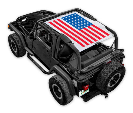 SPIDERWEBSHADE Jeep Wrangler TJ USA Flag 1997–2006
