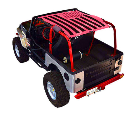 SPIDERWEBSHADE Jeep Wrangler TJ Tactical Flag Solid Pink 1997–2006