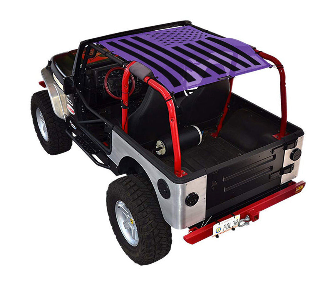 SPIDERWEBSHADE Jeep Wrangler TJ Tactical Flag Solid Purple 1997–2006