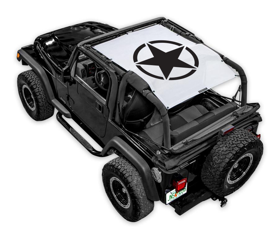 SPIDERWEBSHADE Jeep Wrangler TJ Oscar Mike Solid White 1997–2006