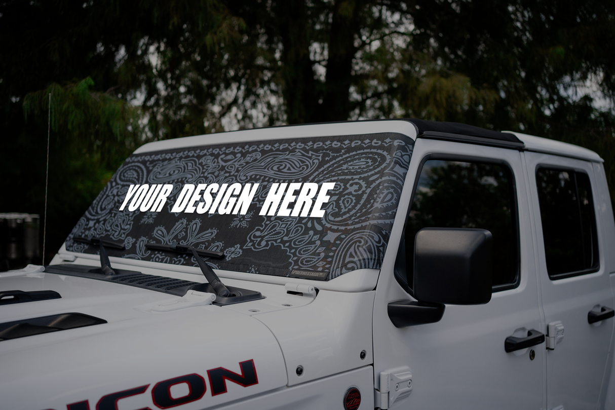 Jeep Wrangler and Gladiator Custom Printed Solar Shield