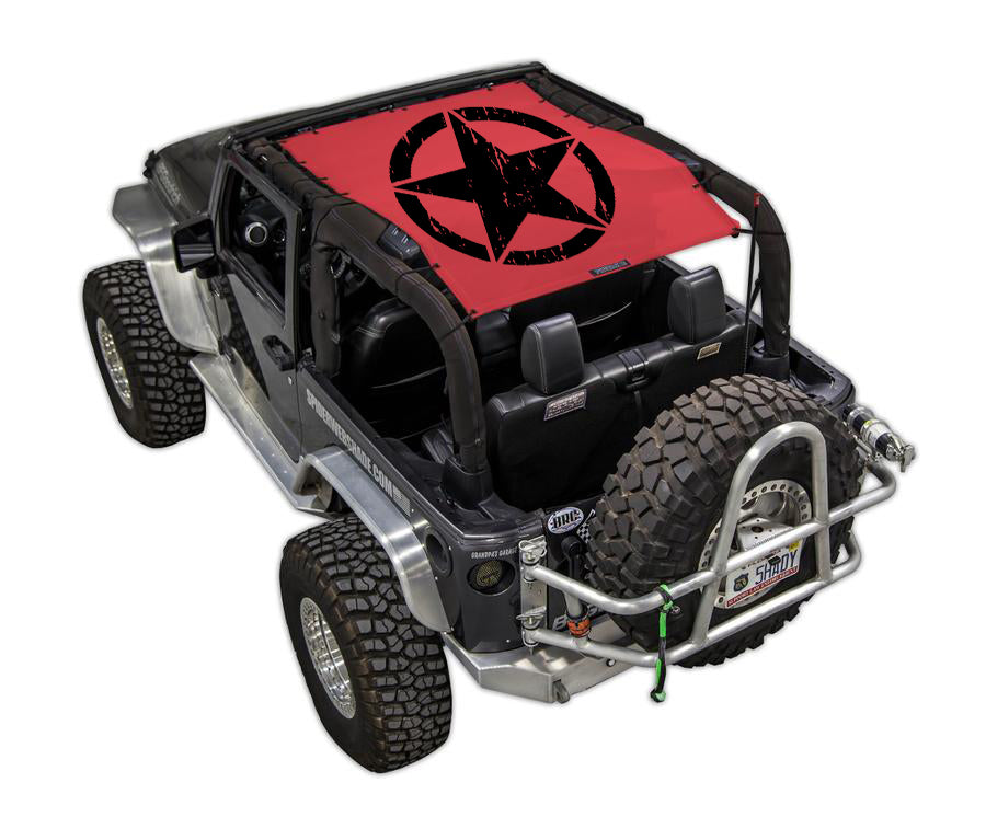 Jeep Wrangler JK Tactical Flag Distressed JK2D SPIDERWEBSHADE