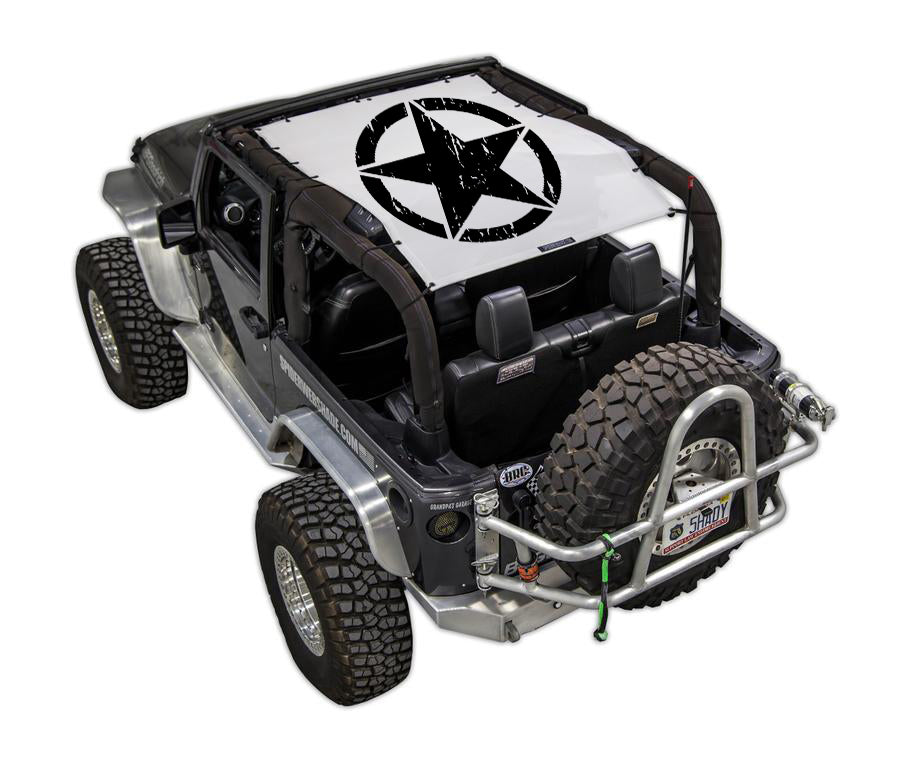 Jeep Wrangler JK Tactical Flag Distressed JK2D SPIDERWEBSHADE