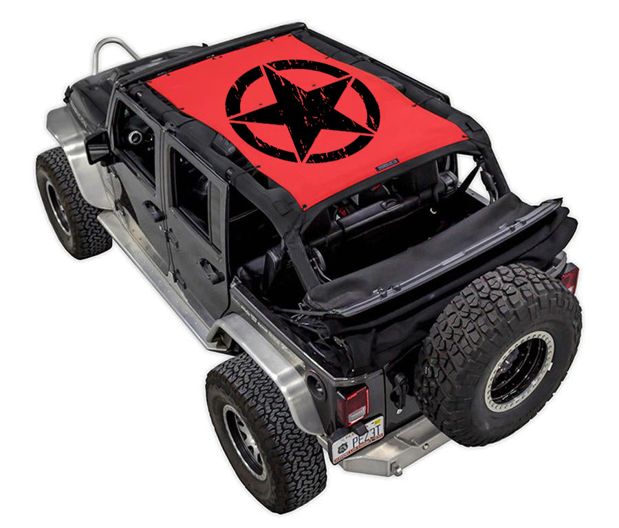 Jeep Wrangler JK JK4D Tactical Flag Distressed SPIDERWEBSHADE