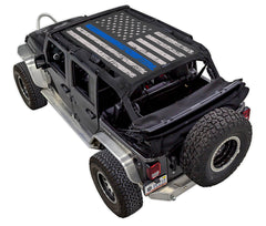 JK-4D Tactical Flag Distressed Thin Blue Line
