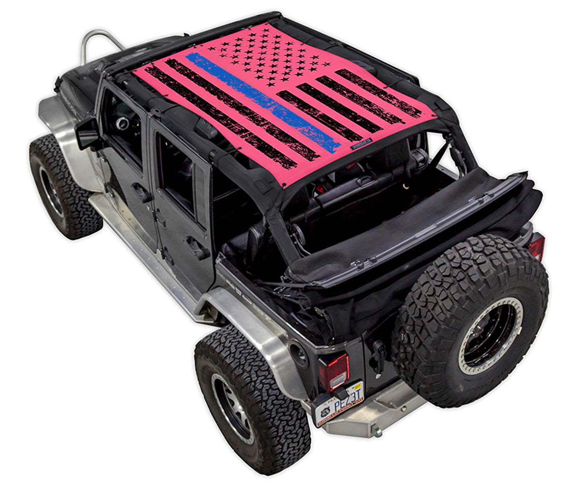 JK-4D Tactical Flag Distressed Thin Blue Line