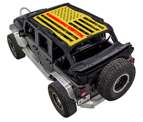 JK-4D Tactical Flag Distressed Thin Red Line