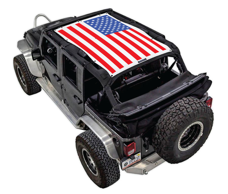 JK-4D Solid Red, White, and Blue Flag