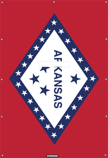 JL4D Printed Arkansas flag SPIDERWEBSHADE shadetop design