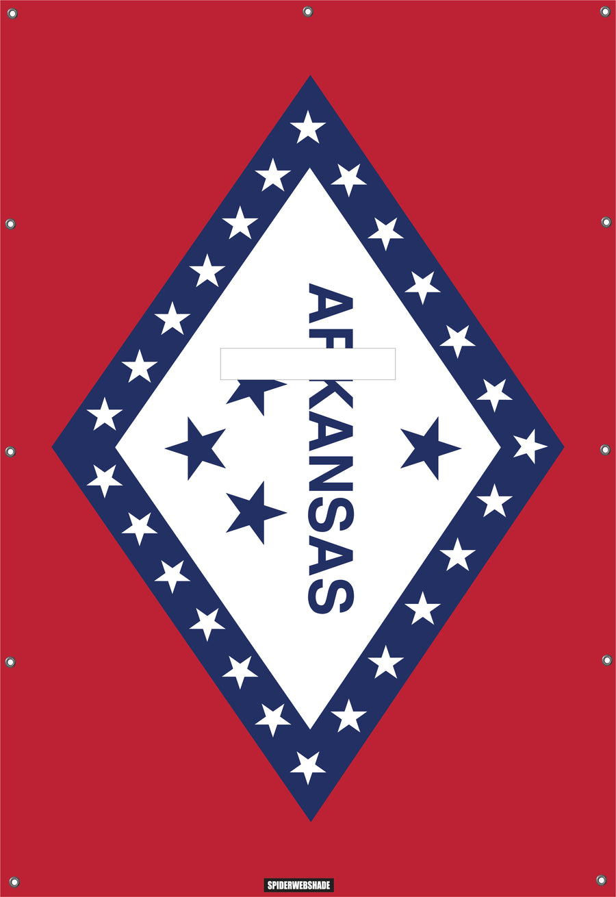 JL4D Printed Arkansas flag SPIDERWEBSHADE shadetop design