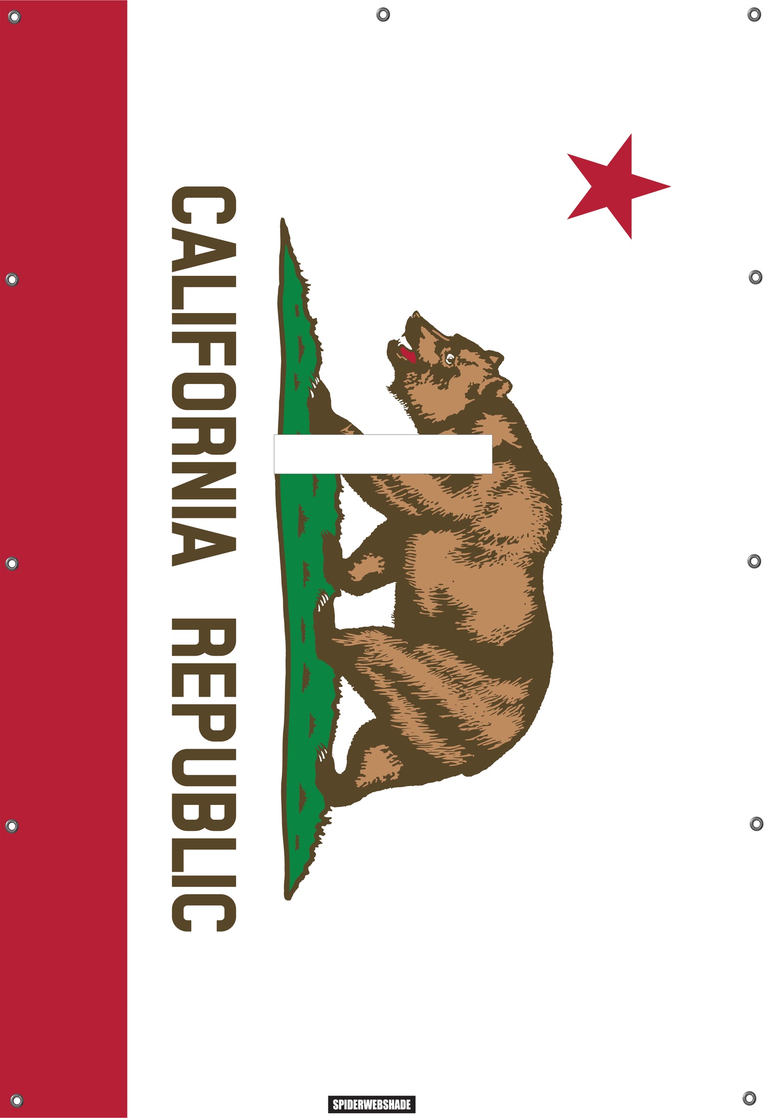 JL4D Printed California flag SPIDERWEBSHADE shadetop design