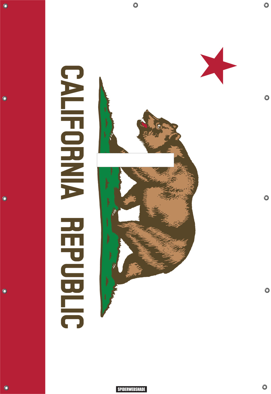JL4D Printed California flag SPIDERWEBSHADE shadetop design