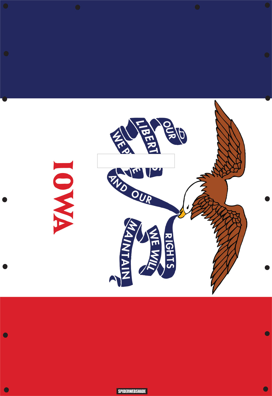 JL4D Printed Iowa flag SPIDERWEBSHADE shadetop design