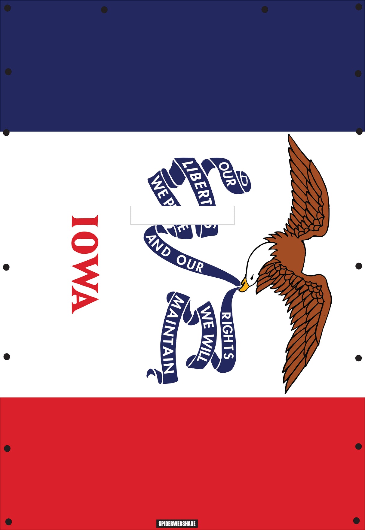 JL4D Printed Iowa flag SPIDERWEBSHADE shadetop design