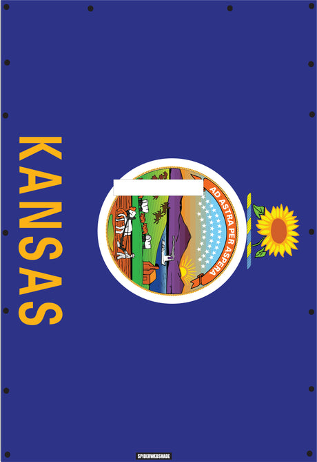 JL4D Printed Kansas flag SPIDERWEBSHADE Shadetop design