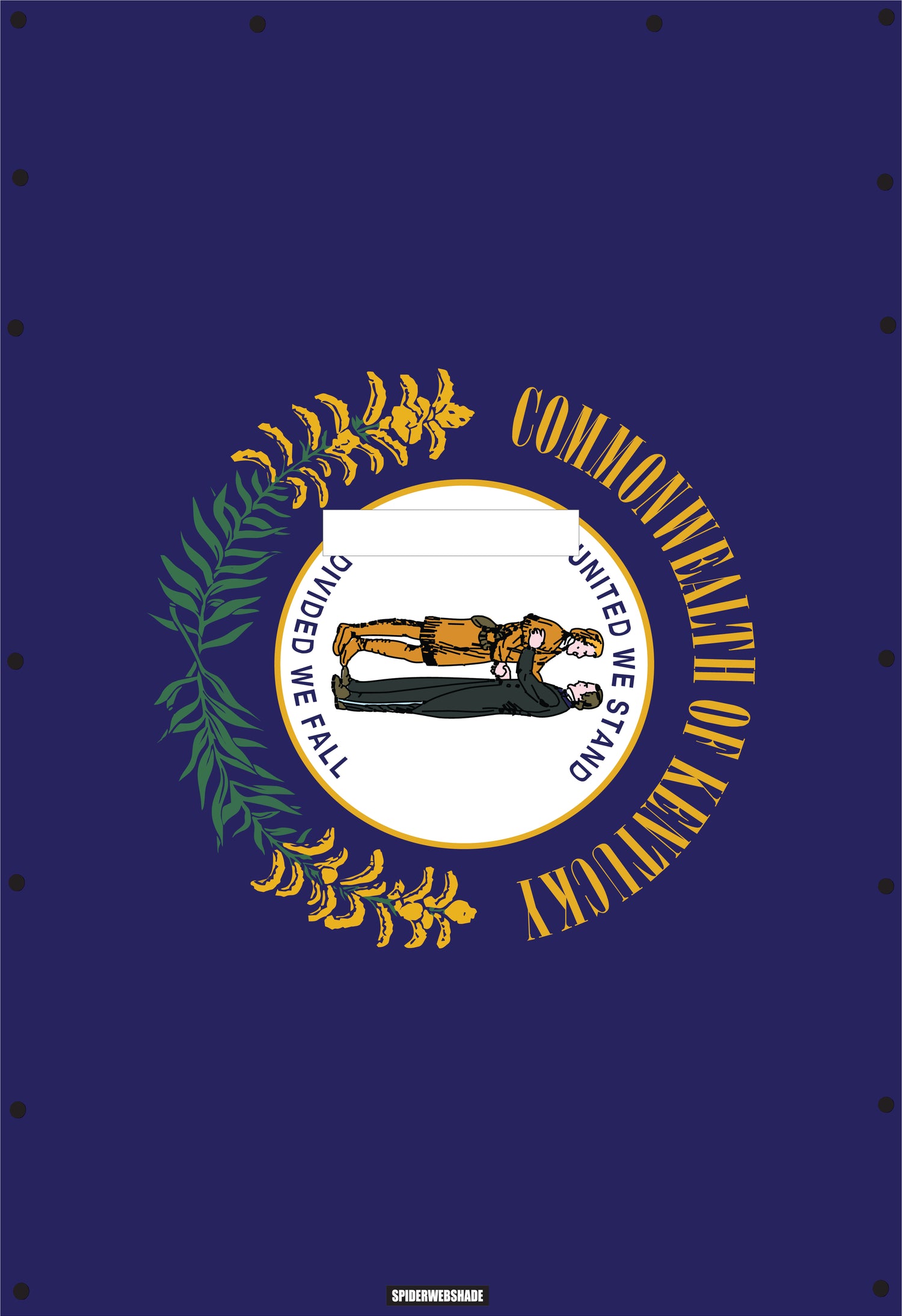 JL4D Printed Kentucky flag SPIDERWEBSHADE shadetop design