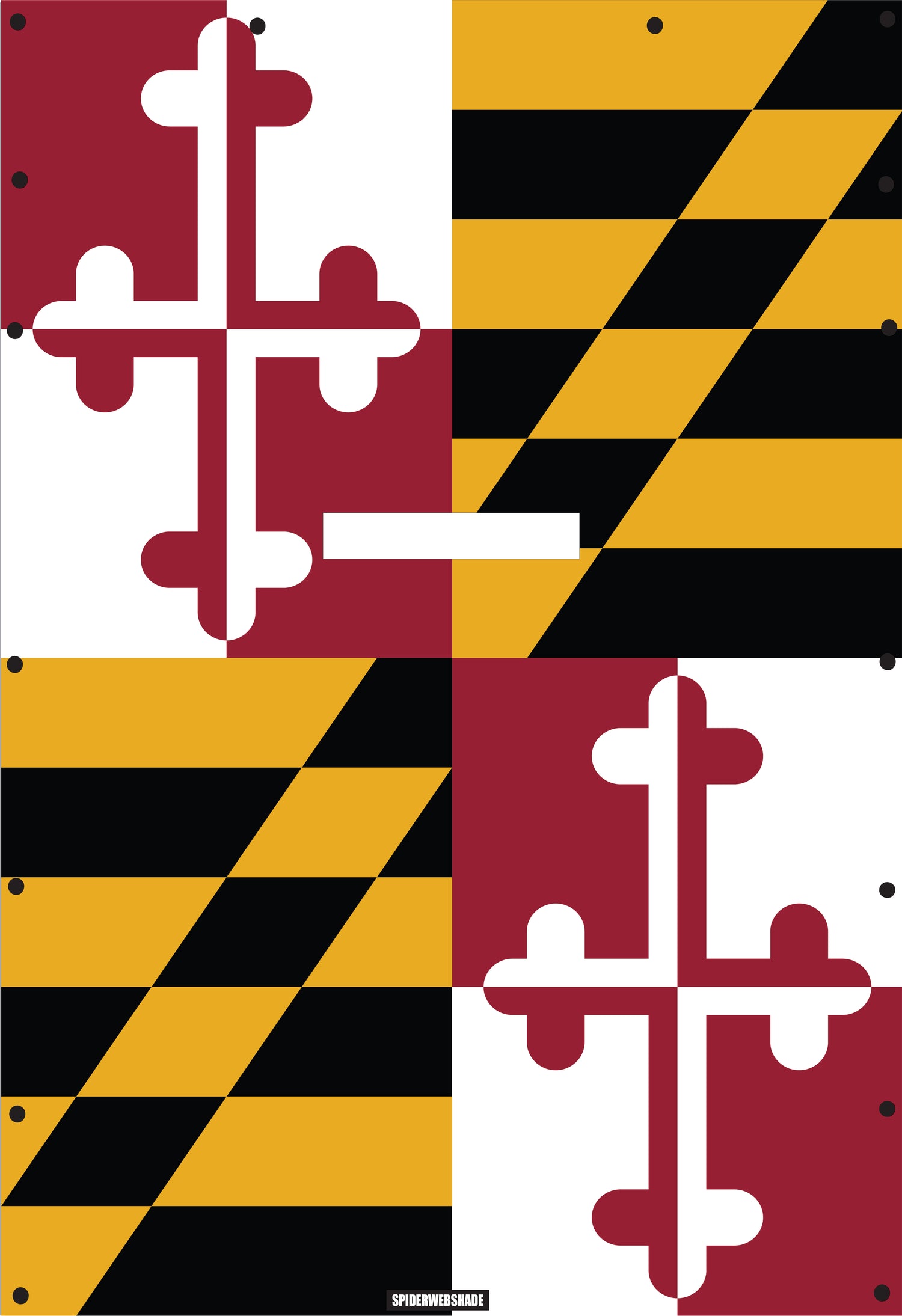 JL4D Printed Maryland flag SPIDERWEBSHADE shadetop design