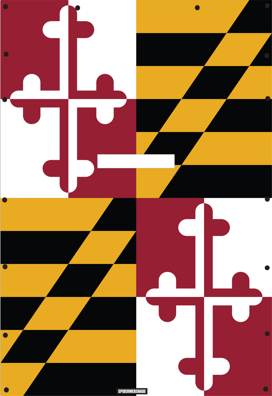 JL4D Printed Maryland flag SPIDERWEBSHADE shadetop design