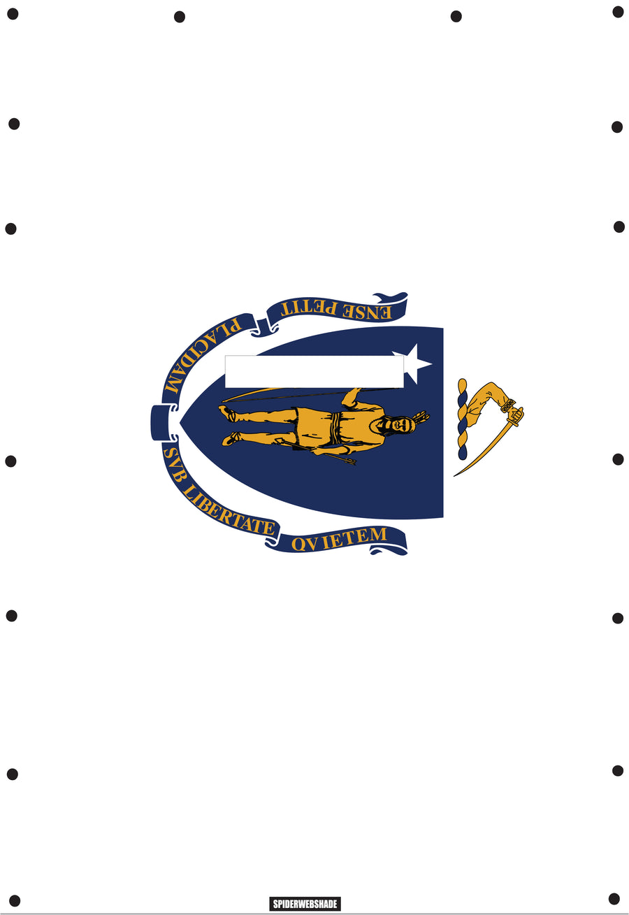 JL4D Printed Massachusettes flag SPIDERWEBSHADE shadetop design