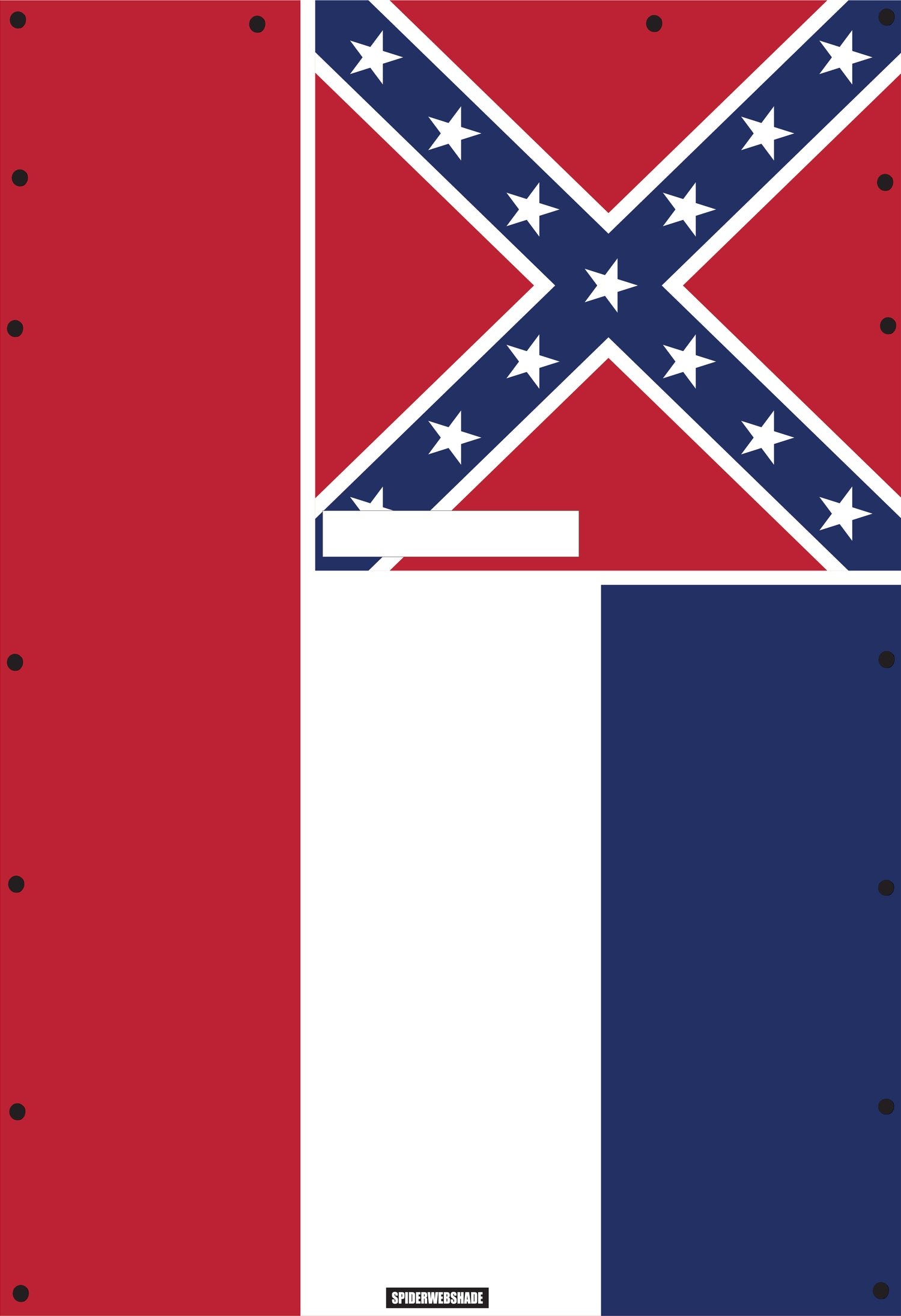 JL4D Printed Retro Mississippi flag SPIDERWEBSHADE shadetop design