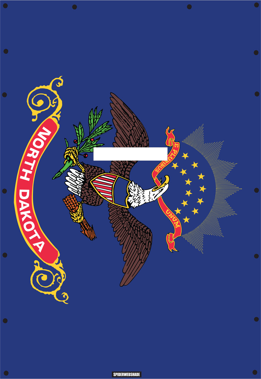 JL4D Printed North Dakota flag SPIDERWEBSHADE shadetop design