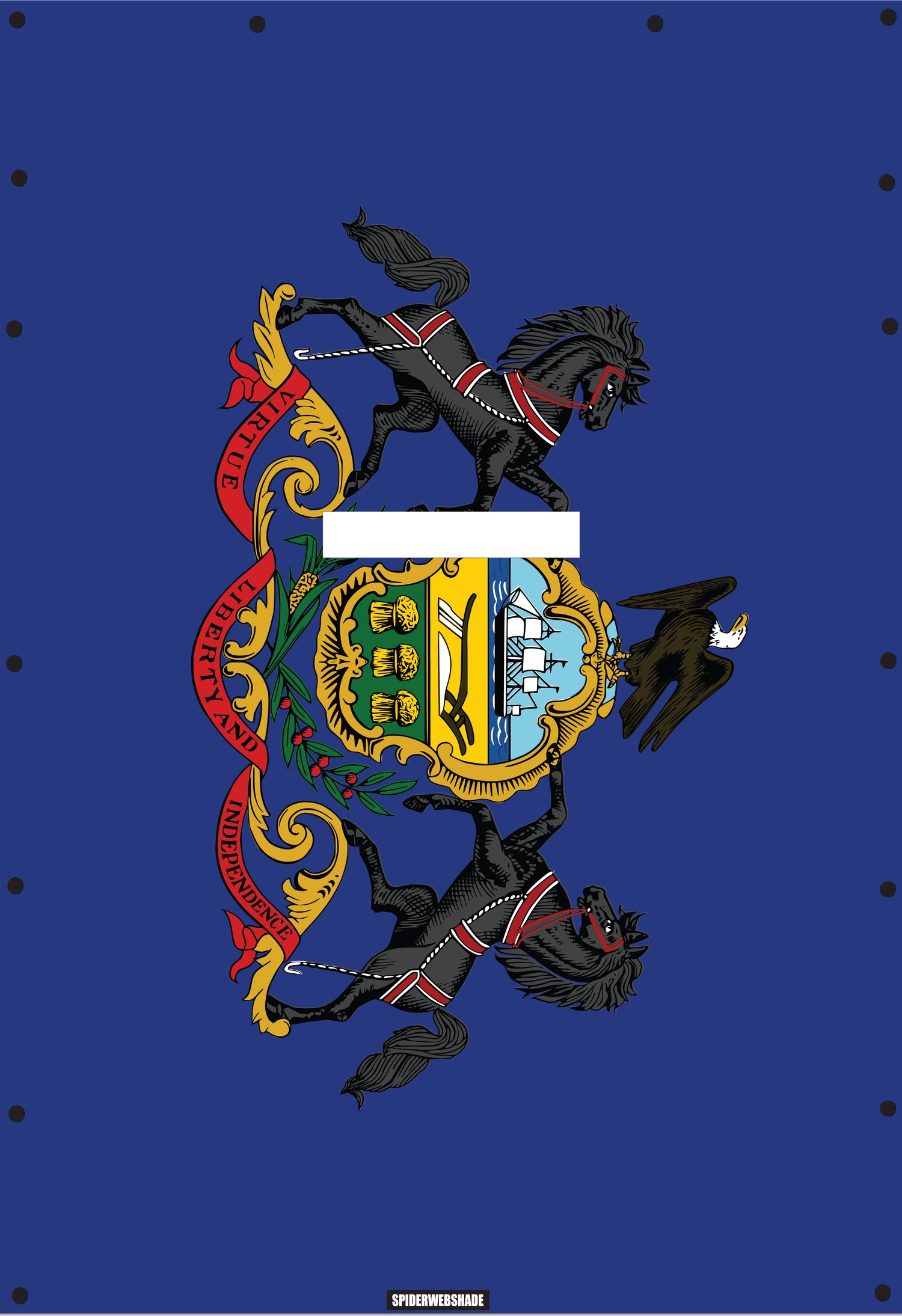 JL4D Printed Pennsylvania flag SPIDERWEBSHADE shadetop design