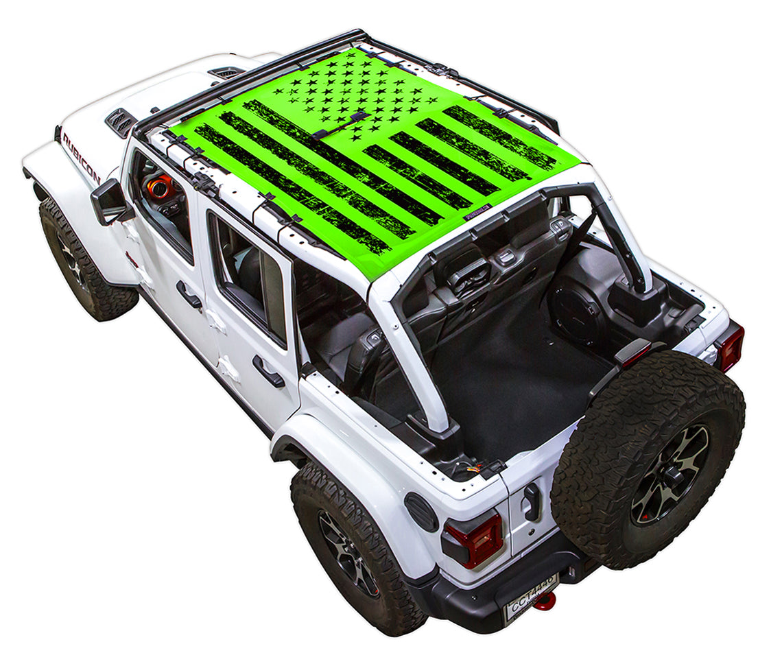 Jeep Wrangler JL JL4D Tactical Flag Distressed SPIDERWEBSHADE