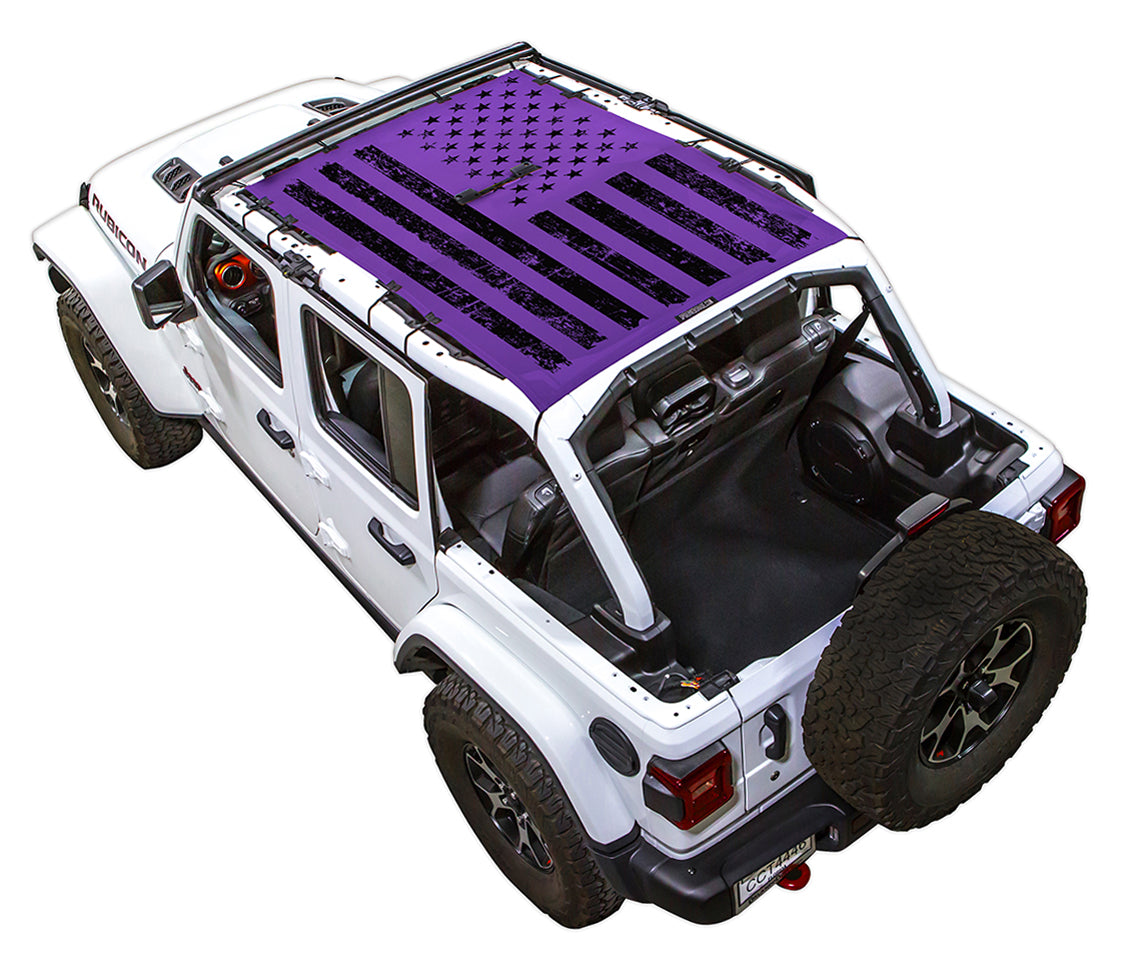 Jeep Wrangler JL JL4D Tactical Flag Distressed SPIDERWEBSHADE