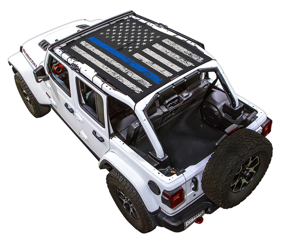 JL4D Tactical Flag Distressed Thin Blue Line