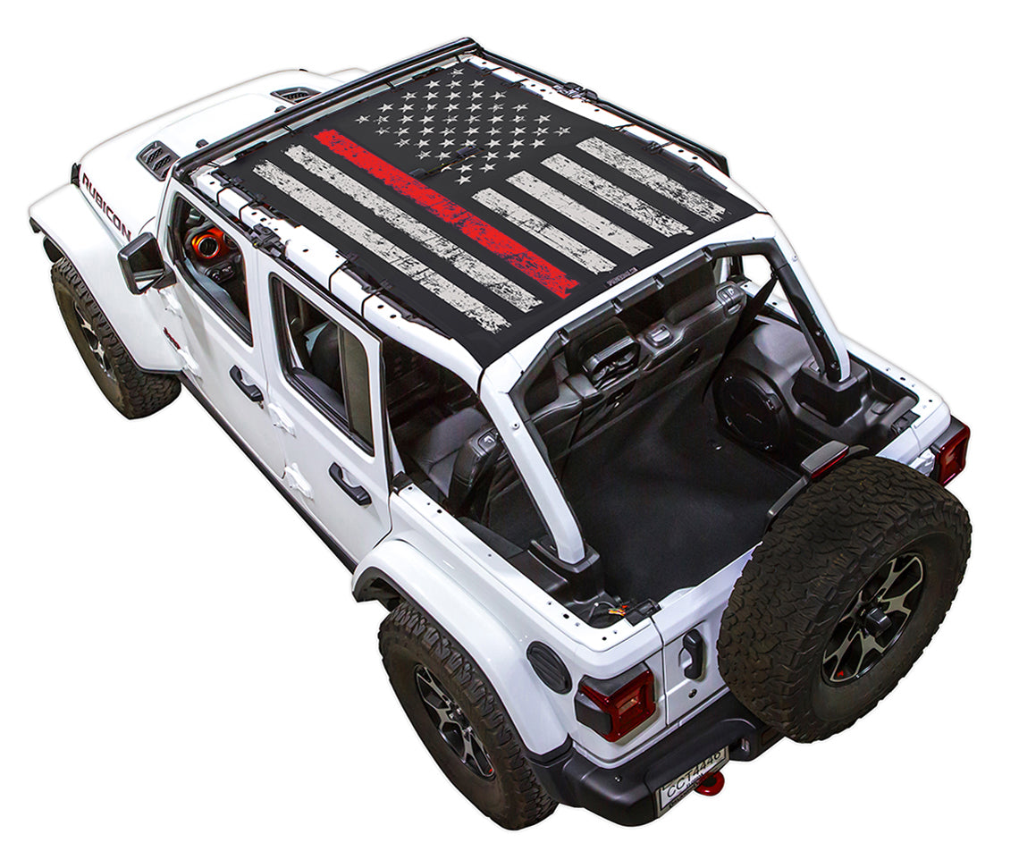 JL4D Tactical Flag Distressed Thin Red Line