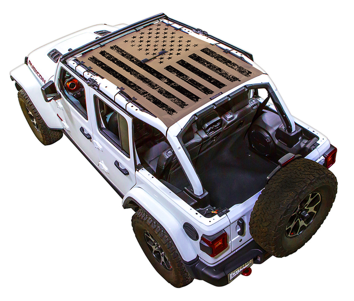 Jeep Wrangler JL JL4D Tactical Flag Distressed SPIDERWEBSHADE