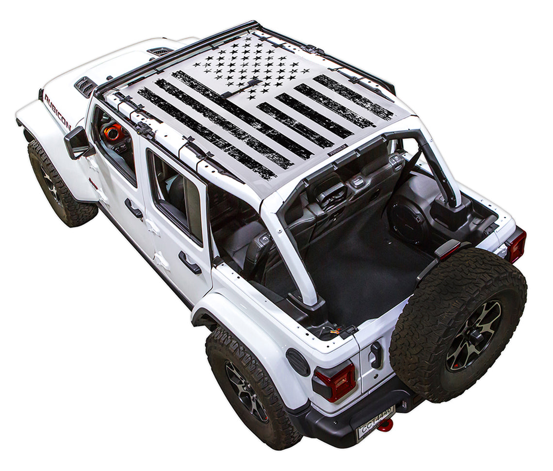 Jeep Wrangler JL JL4D Tactical Flag Distressed SPIDERWEBSHADE