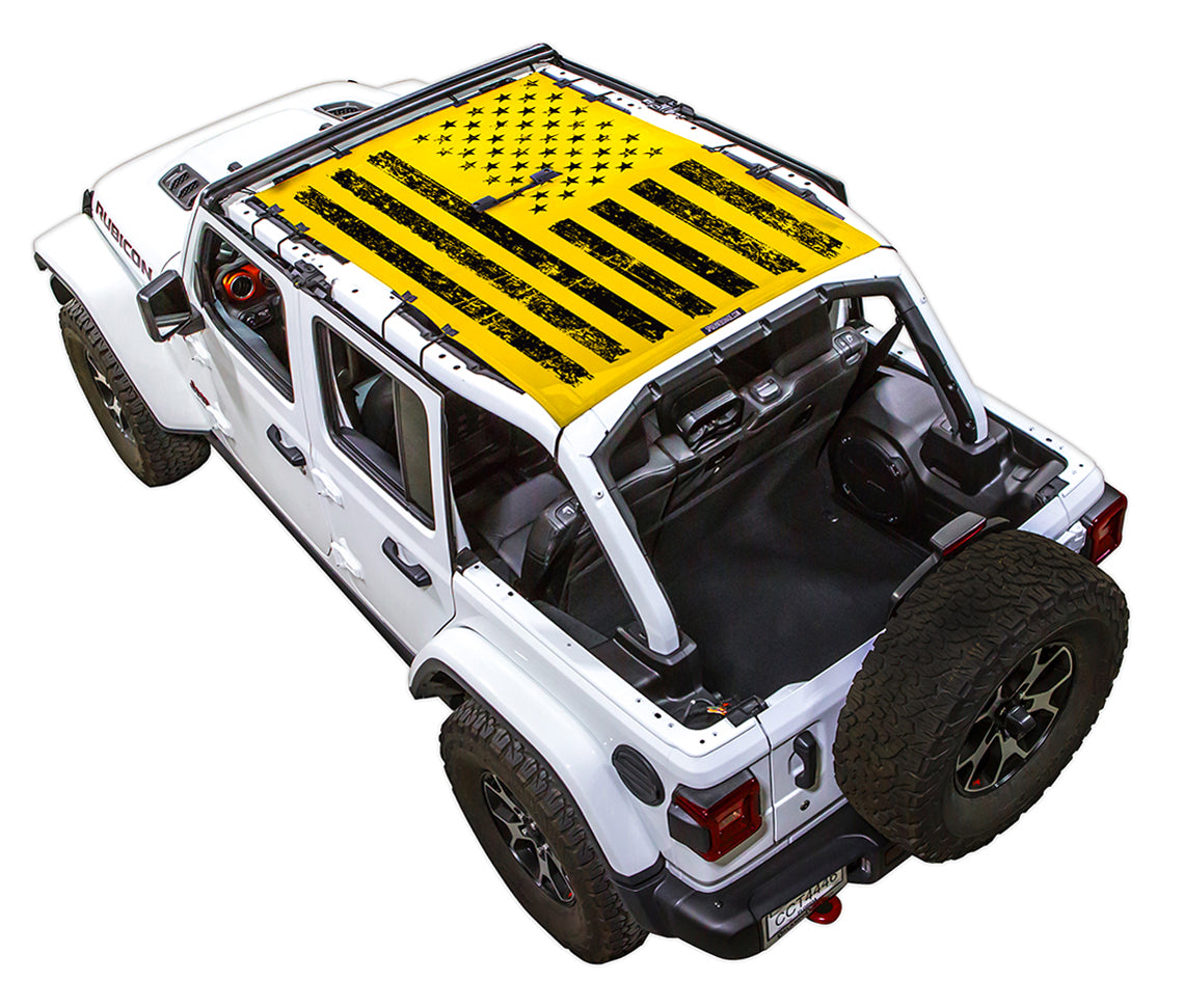 Jeep Wrangler JL JL4D Tactical Flag Distressed SPIDERWEBSHADE