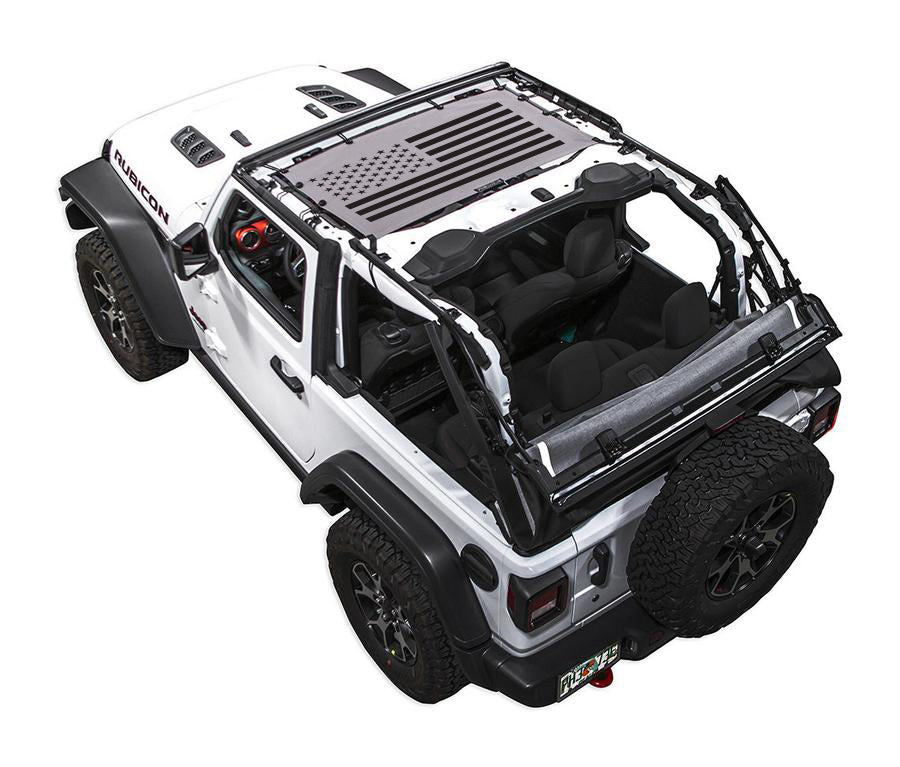 Wrangler flying jeep ジャケット Jeep Wrangler JL Sunshade Mesh Top JLkini 2D SPIDERWEBSHADE