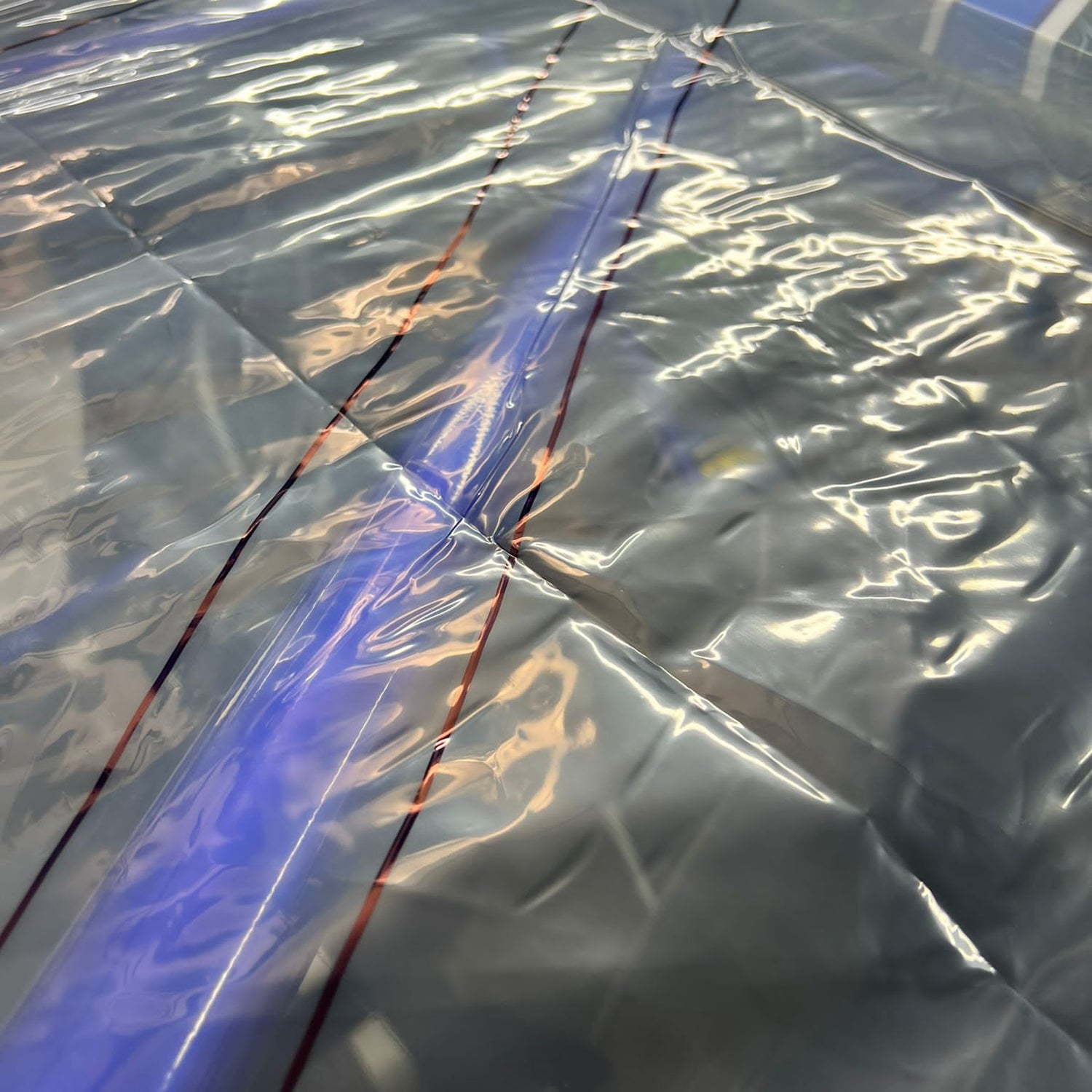 Plastic from the custom shape shade top kit on top of greengojohns build with markings to outline rollcage