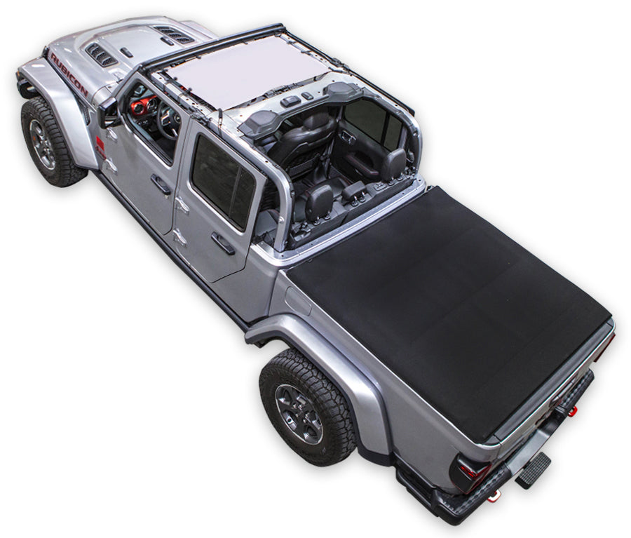 Jeep Gladiator Sunshade Mesh Top JTkini - SPIDERWEBSHADE