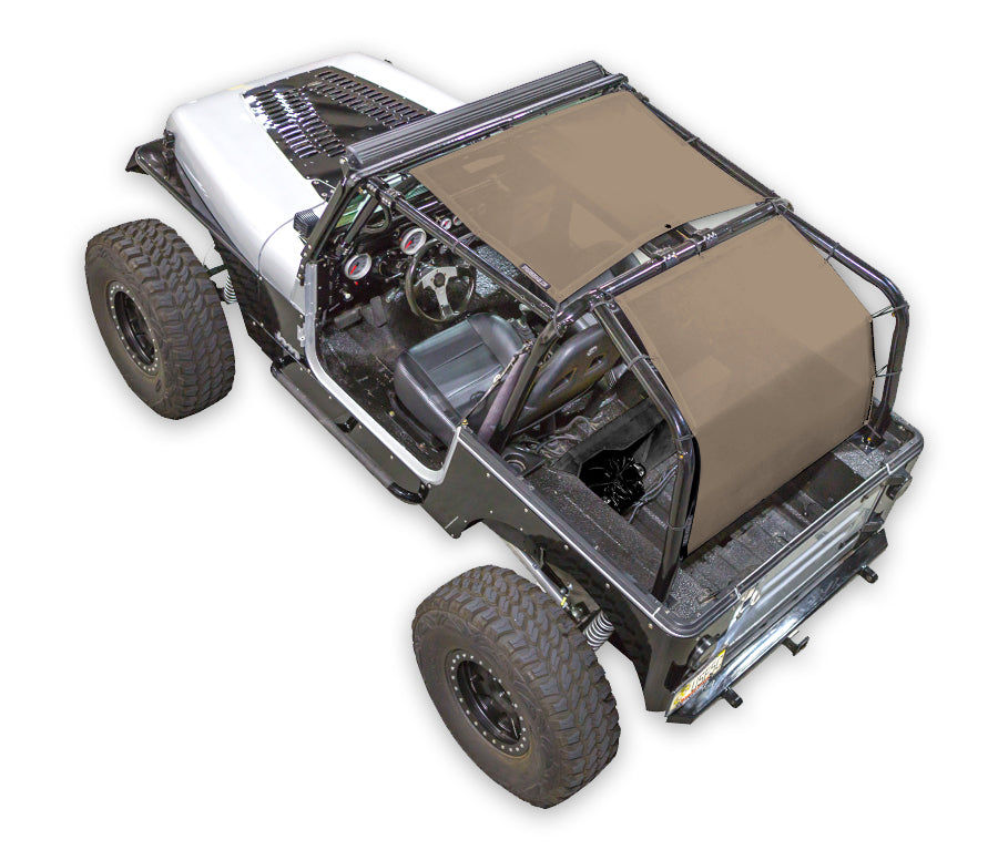 Jeep Wrangler YJ Sunshade Mesh Top Shadecage SPIDERWEBSHADE